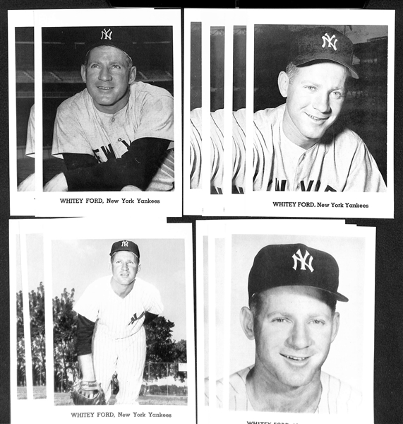 Over 285 1950s-60s Jay Publishing 5x7 Photo Cards w. Last Names F-H,  Inc. 5 Bob Gibson, 12 Whitey Ford, 4 Nellie Fox, 7 Curt Flood, 8 Hodges