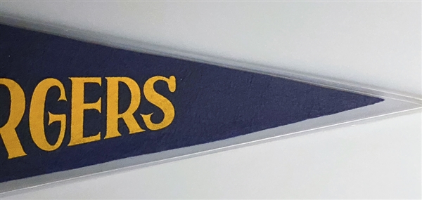 1960 LA Chargers Blue & Yellow Felt Pennant - RARE