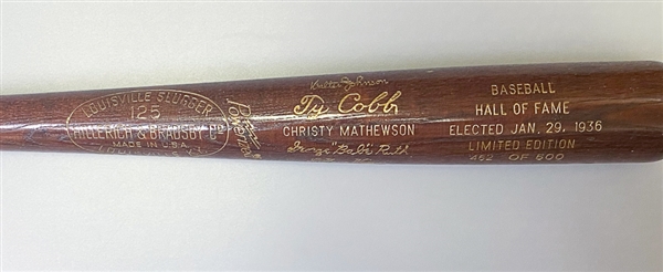 1936 Commemorative Hall of Fame Induction Bat #462/500 - First Issue of the Induction Bats by Cooperstown