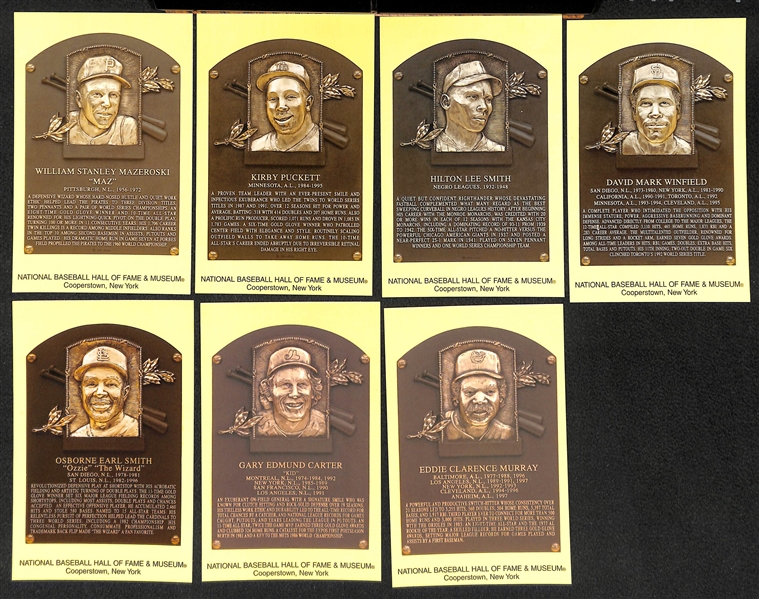 Over 250 Photo & Post Cards w. 130+ Player Postcards (1960s-1980s w. Mantle, Ruth, Gehrig) & 120+ Yellow HOF Plaque Cards