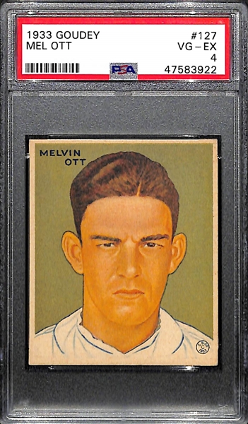 1933 Goudey Mel Ott #127 PSA 4