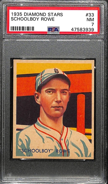 1935 Diamond Stars Schoolboy Rowe #33 PSA 7