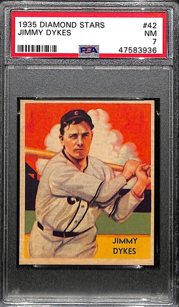 1935 Diamond Stars Jimmy Dykes #42 PSA 7