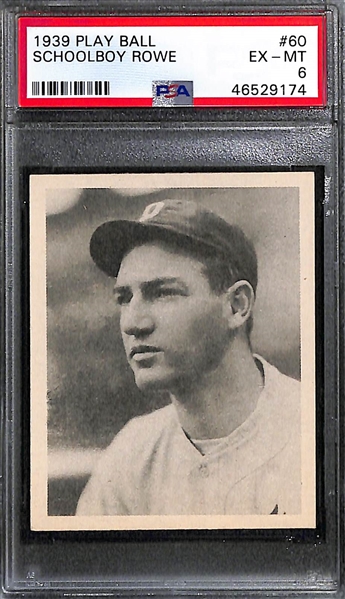 1939 Play Ball Schoolboy Rowe #60 PSA 6
