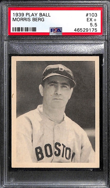 1939 Play Ball Morris Berg #103 PSA 5.5