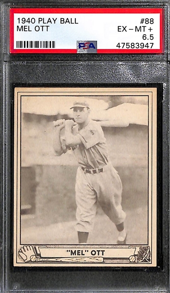 1940 Play Ball Mel Ott #88 PSA 6.5