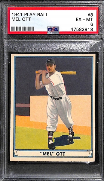 1941 Play Ball Mel Ott #8 PSA 6