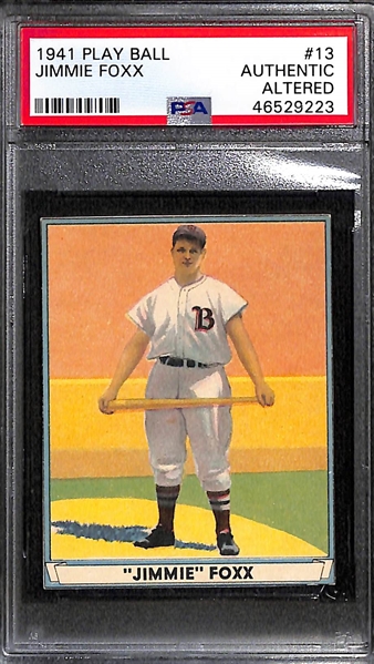 1941 Play Ball Jimmie Foxx #13 PSA Authentic Altered