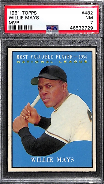 1961 Topps Willie Mays MVP #482 PSA 7