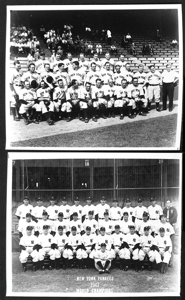 Lot of (6) Yankees and Red Sox Souvenir Team Photos (Printed in 1960s-1970s) Inc. 1936 Yankees, 1943 Yankees, 1946 Red Sox, 1967 Red Sox, 1978 Yankees, 1979 Yankees