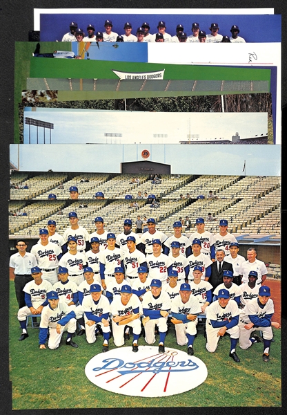Lot of (16) LA Dodgers Souvenir Team Photos (Between 1963 and 1981)