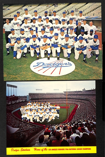 Lot of (16) LA Dodgers Souvenir Team Photos (Between 1963 and 1981)