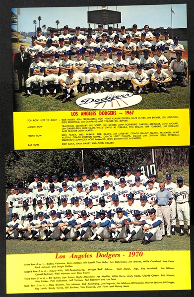 Lot of (16) LA Dodgers Souvenir Team Photos (Between 1963 and 1981)