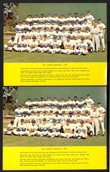 Lot of (16) LA Dodgers Souvenir Team Photos (Between 1963 and 1981)