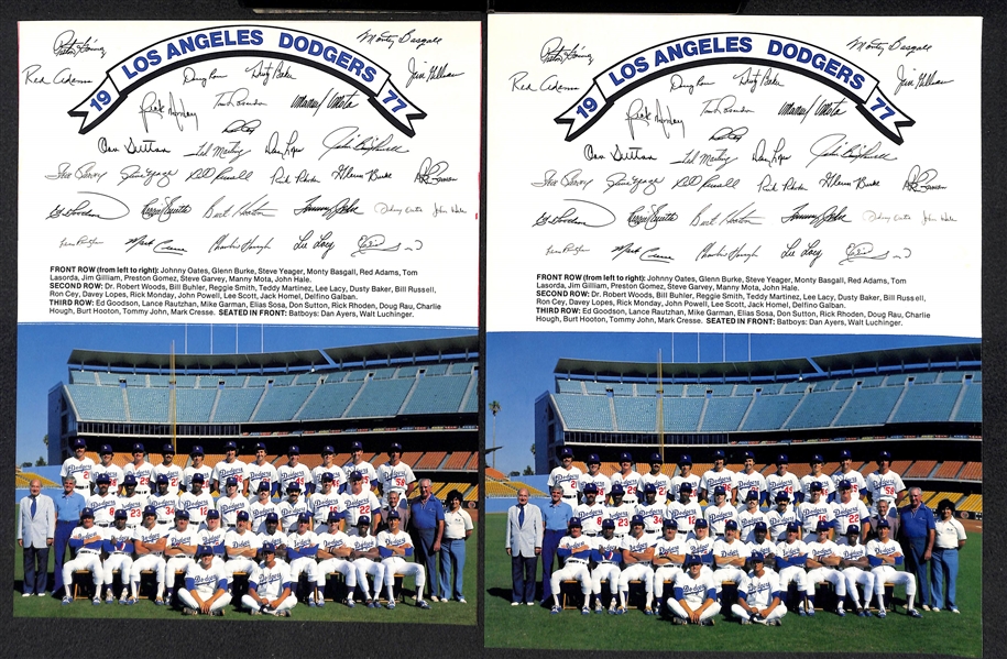 Lot of (16) LA Dodgers Souvenir Team Photos (Between 1963 and 1981)