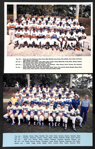 Lot of (16) LA Dodgers Souvenir Team Photos (Between 1963 and 1981)