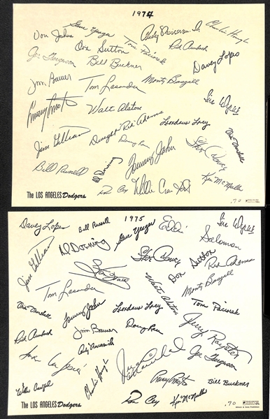 Lot of (16) LA Dodgers Souvenir Team Photos (Between 1963 and 1981)