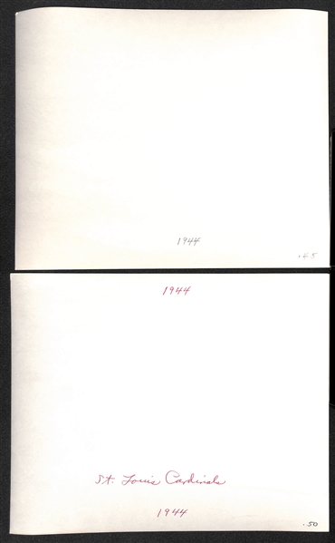 Lot of (8) St. Louis Cardinals Team Photos Printed in 1960s-1970s