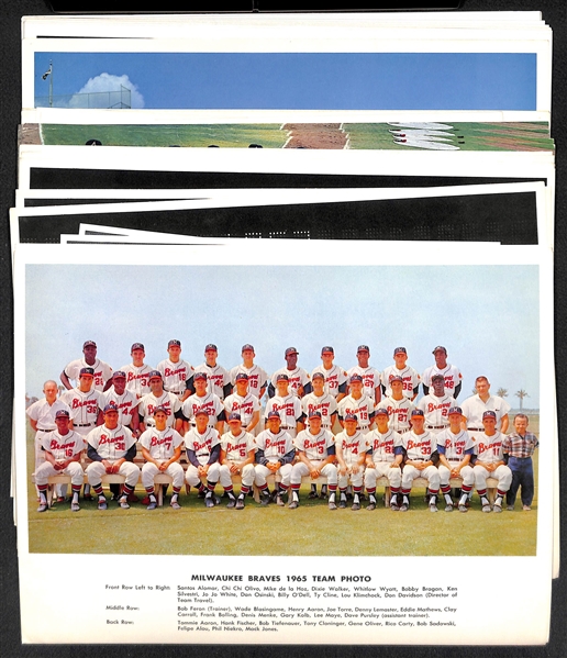 Lot of (39) Milwaukee/Atlanta Braves Team Photos From 1965-1973