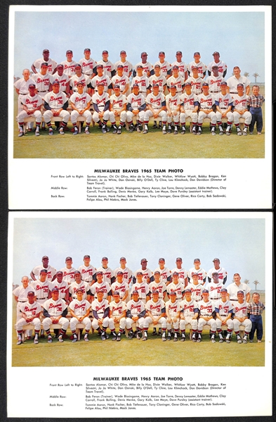 Lot of (39) Milwaukee/Atlanta Braves Team Photos From 1965-1973