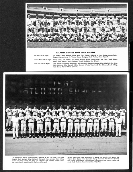 Lot of (39) Milwaukee/Atlanta Braves Team Photos From 1965-1973