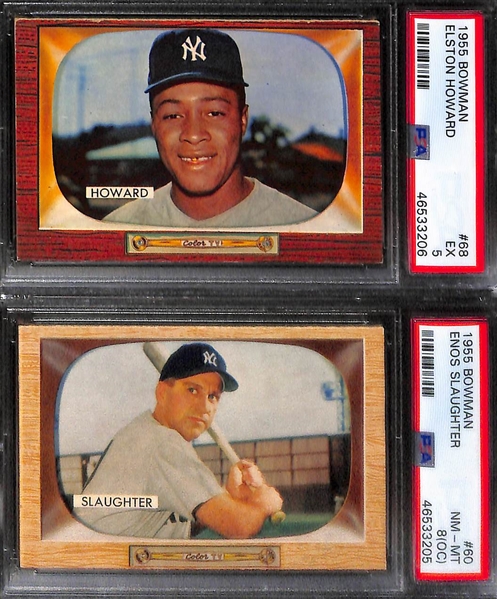 1955 Bowman Partial Baseball Set - 246 of the First 250 Issued Cards w. Phil Rizzuto PSA 5