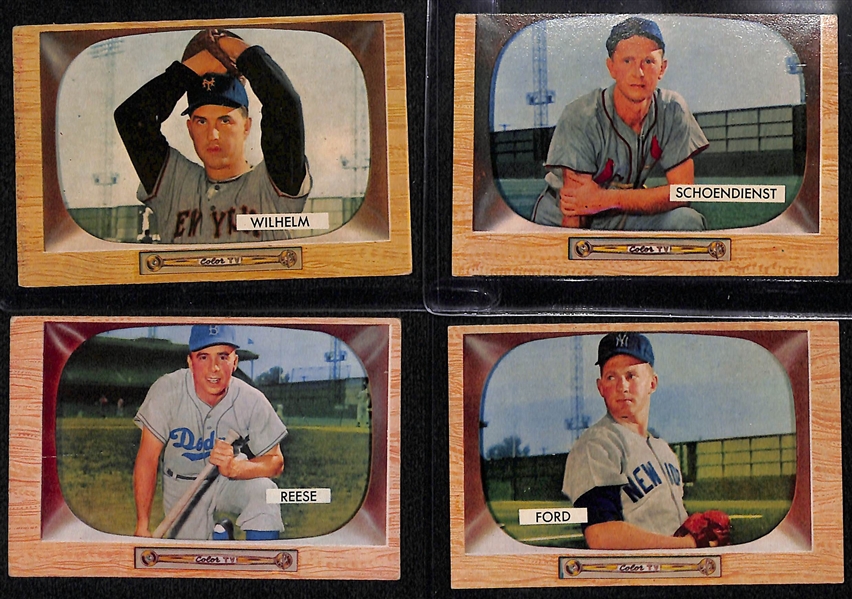 1955 Bowman Partial Baseball Set - 246 of the First 250 Issued Cards w. Phil Rizzuto PSA 5