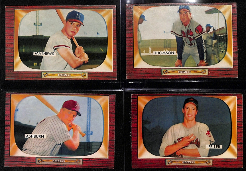 1955 Bowman Partial Baseball Set - 246 of the First 250 Issued Cards w. Phil Rizzuto PSA 5