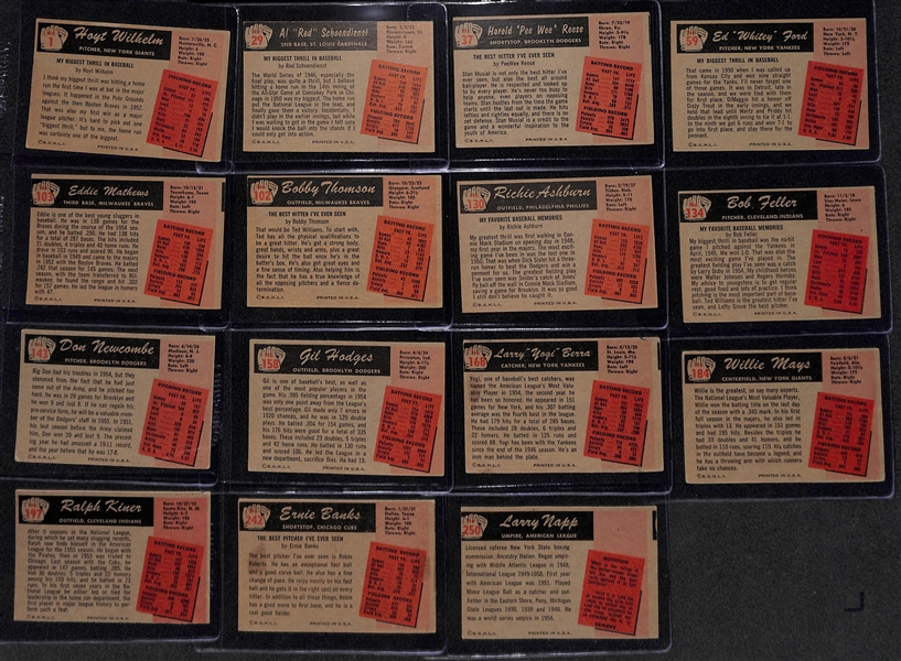 1955 Bowman Partial Baseball Set - 246 of the First 250 Issued Cards w. Phil Rizzuto PSA 5
