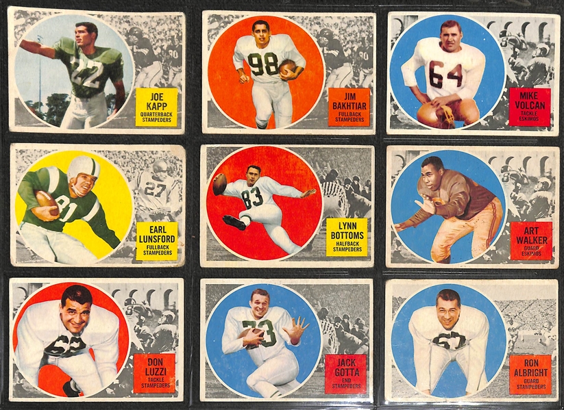 1960 Topps Canadian Football League (CFL) Complete Set of 88 Cards