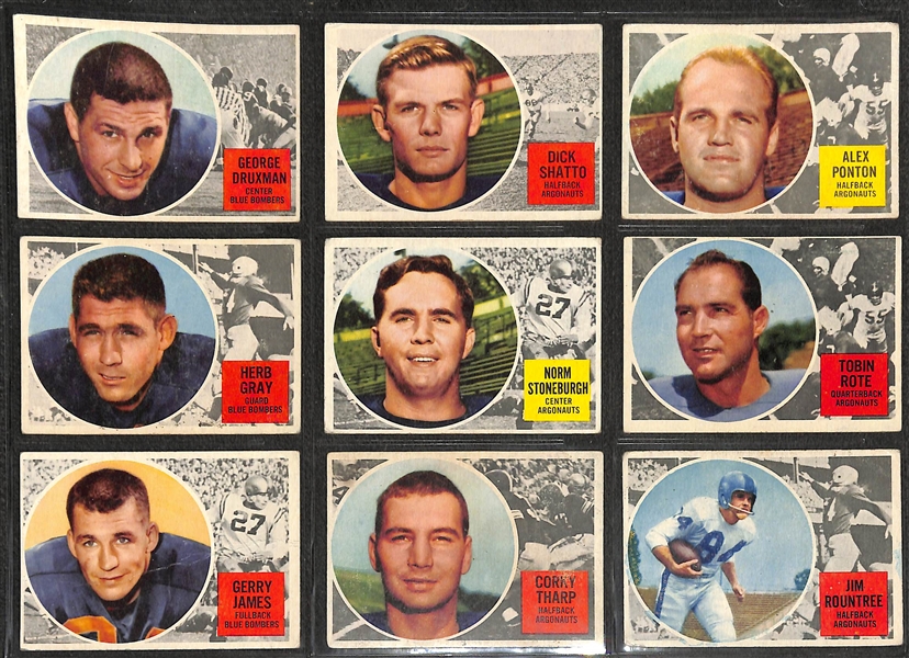 1960 Topps Canadian Football League (CFL) Complete Set of 88 Cards