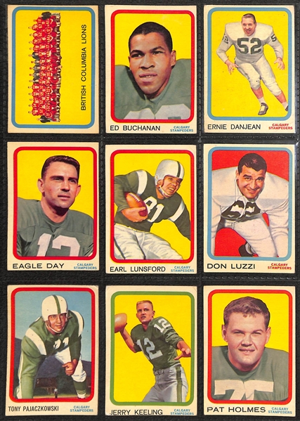 1963 Topps Canadian Football League (CFL) Almost Complete Set - 87 of 88 Cards
