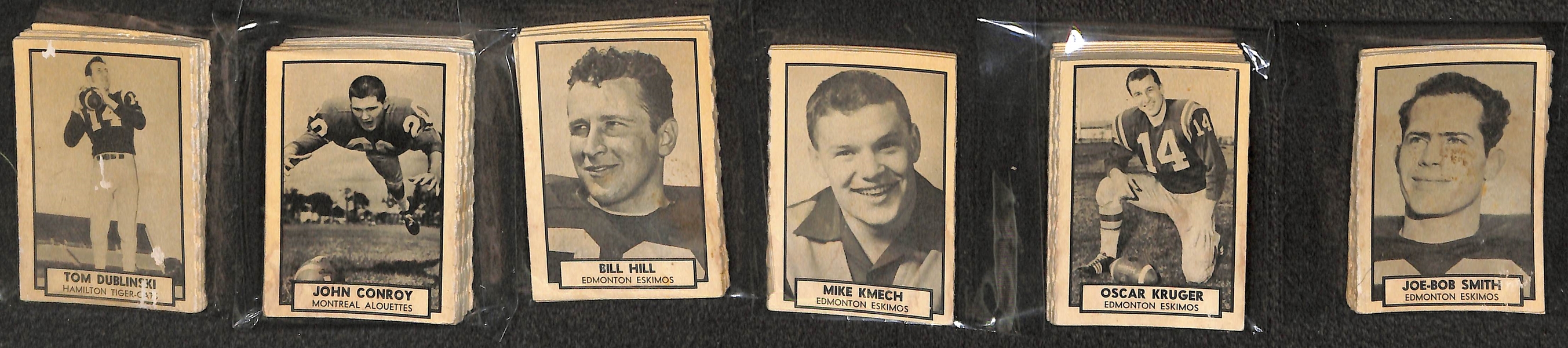 Lot of 250+ Assorted 1962 Topps Canadian Football League Cards