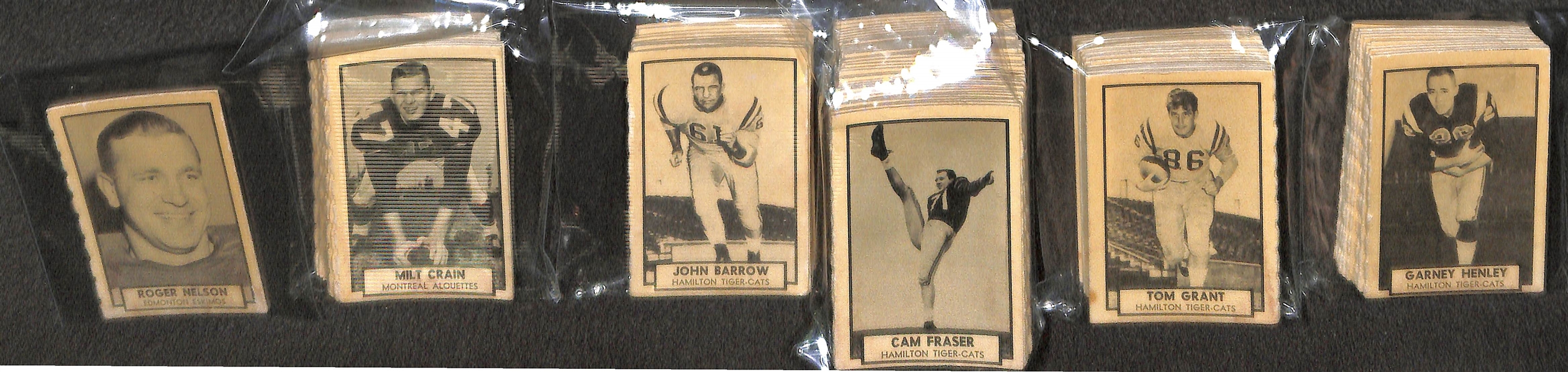 Lot of 250+ Assorted 1962 Topps Canadian Football League Cards