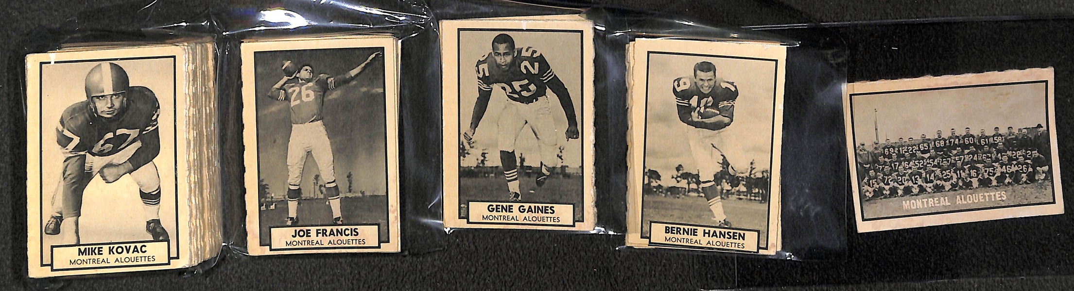 Lot of 250+ Assorted 1962 Topps Canadian Football League Cards