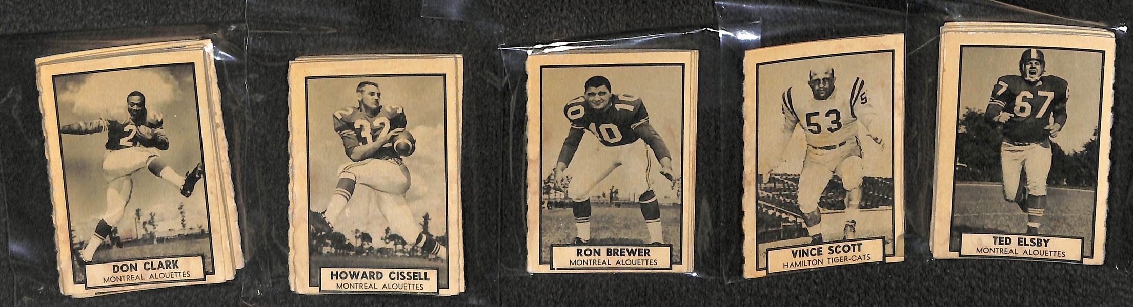 Lot of 250+ Assorted 1962 Topps Canadian Football League Cards