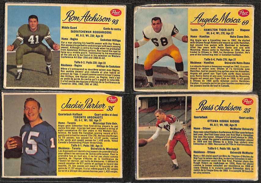 1963 Post Cereal CFL Near Complete Set - 134 of 160 Cards - Hand Cut