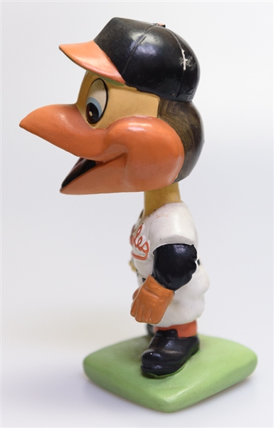 1960s Baltimore Orioles Green Diamond Base Mascot Bird Bobble Head