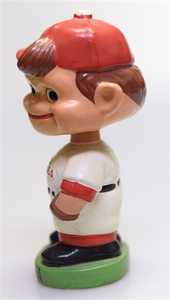 1960s Philadelphia Phillies Green Circle Base Boy Head Bobble Head