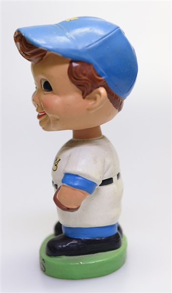 1960s LA Dodgers Green Circle Base Boy Head Bobble Head