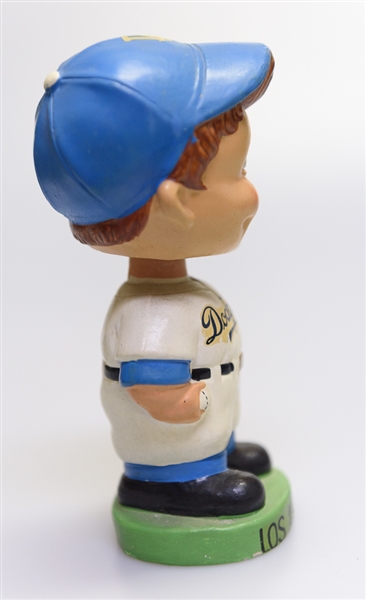 1960s LA Dodgers Green Circle Base Boy Head Bobble Head
