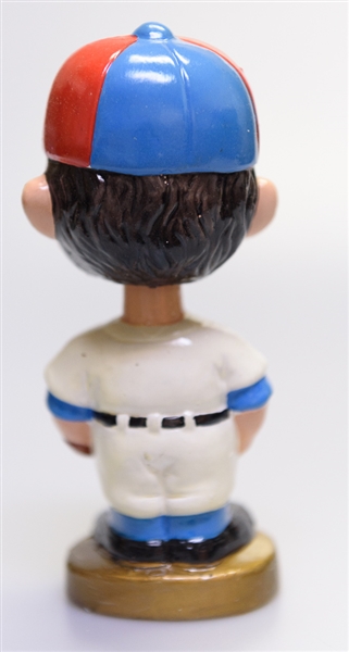 Late 1960s Montreal Expos Gold Circle Base Boy Head Bobble Head w. Original Box