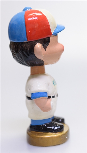 Late 1960s Montreal Expos Gold Circle Base Boy Head Bobble Head w. Original Box