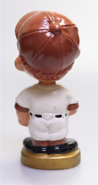 Late 1960s San Diego Padres Gold Circle Base Boy Head Bobble Head w. Original Box