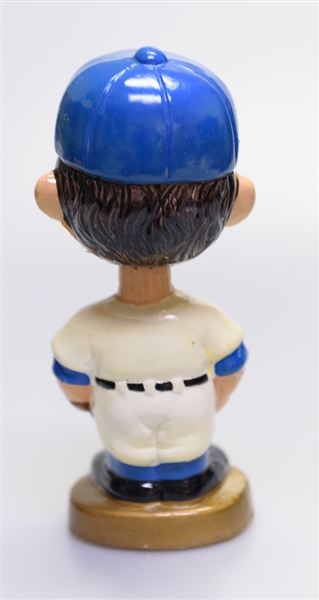 Late 1960s Kansas City Royals Gold Circle Base Boy Head Bobble Head w. Original Box