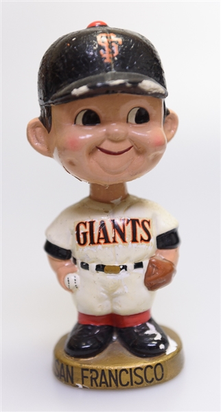 1960s San Francisco Giants Gold Circle Base Boy Head Bobble Head