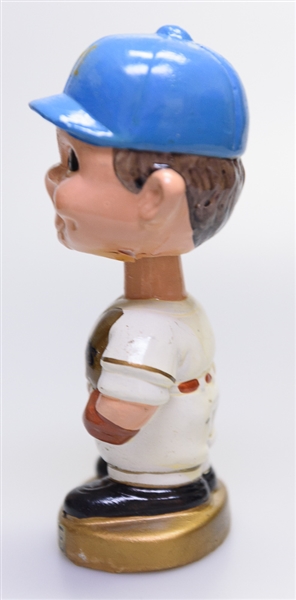 1970s Milwaukee Brewers Gold Circle Base Boy Head Bobble Head w. Original Box