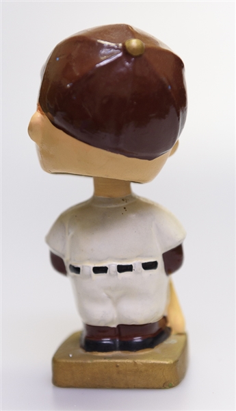 1970s San Diego Gold Square Base Boy Head Bobble Head 