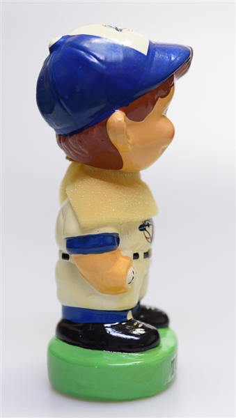 Lot of (2) Bobble Heads - 1980s Toronto Bluejays Green Circle Base Boy Head & 1980s Boston Red Sox Green Circle Base Boy Head