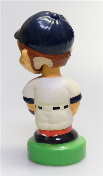 Lot of (2) Bobble Heads - 1980s Toronto Bluejays Green Circle Base Boy Head & 1980s Boston Red Sox Green Circle Base Boy Head